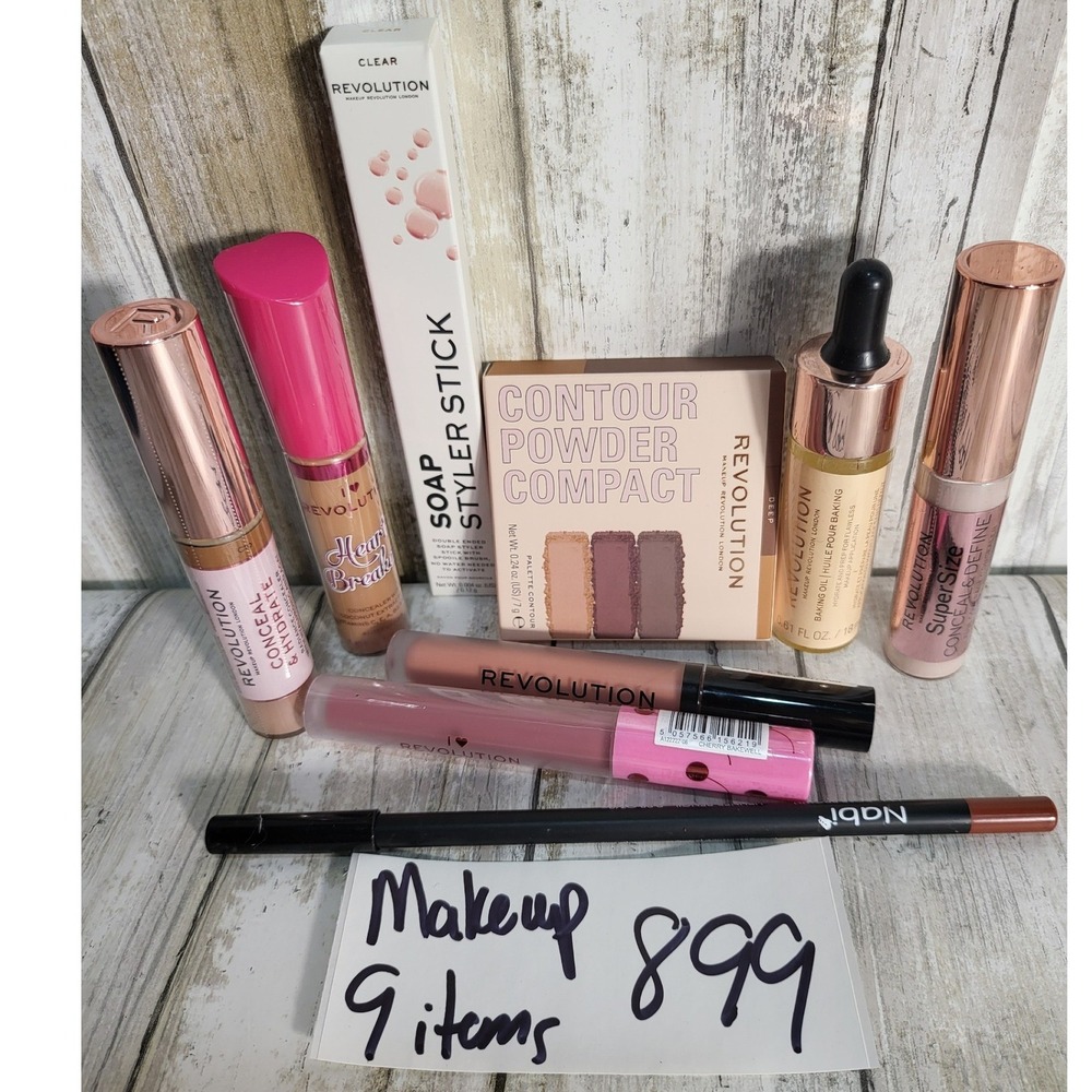 Revolution Makeup Bundle Contour Concealer Liquid Lipstick Liner eye shadows NEW
